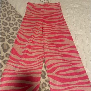Zara zebra wide leg comfy pants